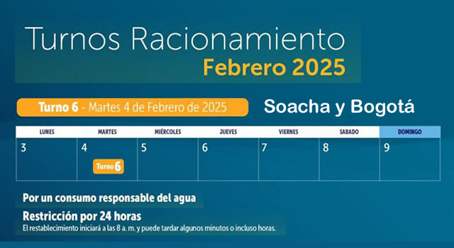 Aliste las ollas, este martes habrá racionamiento de agua en Soacha y Bogotá