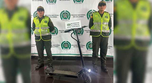 Buscan a dueño de patineta eléctrica recuperada en Bogotá