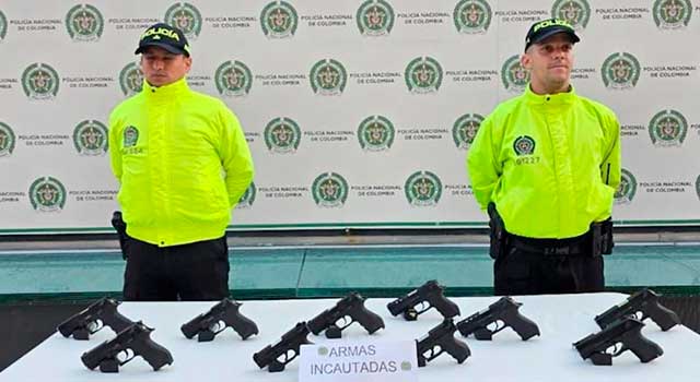 Incautan armas en San Andresito de la 38 en Bogotá