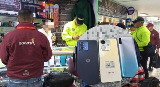 Tras una investigación de la Fiscalía, las autoridades pusieron la lupa sobre varios locales del centro de Bogotá que estarían involucrados en la venta de celulares robados.