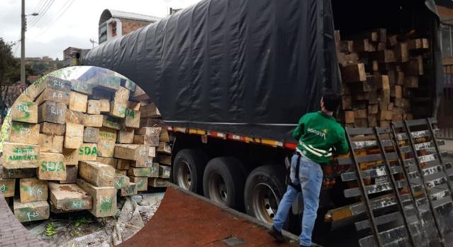 Un cargamento de madera fue interceptado en Bogotá por no contar con los permisos ambientales. La Secretaría de Ambiente abrió un proceso sancionatorio e inició una investigación por posible delito ambiental.