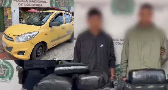 Un operativo de control en Bogotá permitió a la Policía descubrir un cargamento oculto entre maletas, que iba camuflado dentro de un taxi.