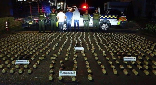 Los pillaron en Cundinamarca, llevaban 350 kilos de marihuana