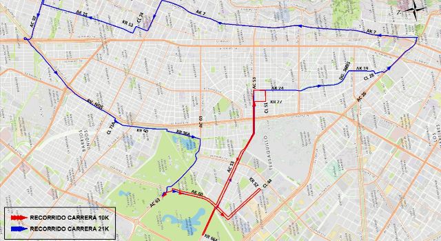 Cierres viales este domingo por la Media Maratón de Bogotá