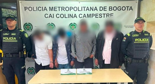 Capturan a cuatro falsos policías en Bogotá