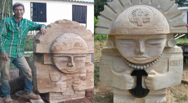 Soacha tiene nueva escultura, es una ofrenda al Dios Varón, vandalizado en 2024