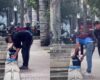 Lavan pechugas en canal de aguas del eje ambiental de Bogotá, hay indignación