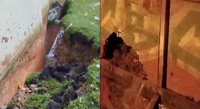 [VIDEO] Alcaldía atiende emergencia en colegio de Soacha por colapso de un muro