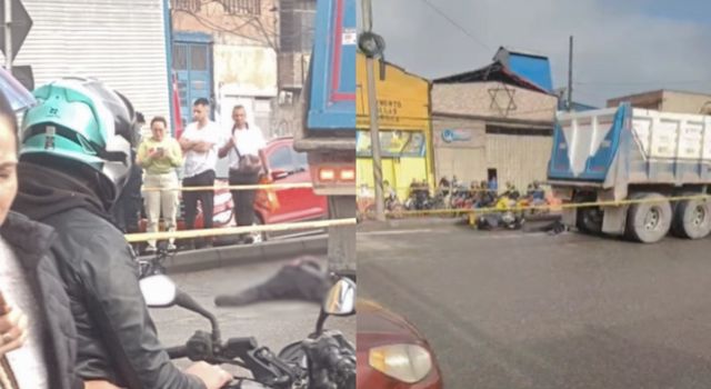 [VIDEO] Otro motociclista fallecido en la autopista Sur, terminó debajo de una volqueta