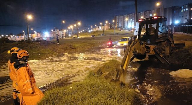 Puntos críticos en Soacha tras las fuertes lluvias del fin de semana