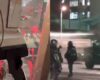Manifestantes atacan un CAI en el norte de Bogotá y bloquean la carrera Séptima