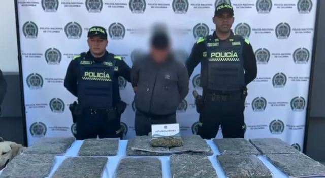 Venía del Huila con un cargamento de marihuana y lo capturaron en Soacha