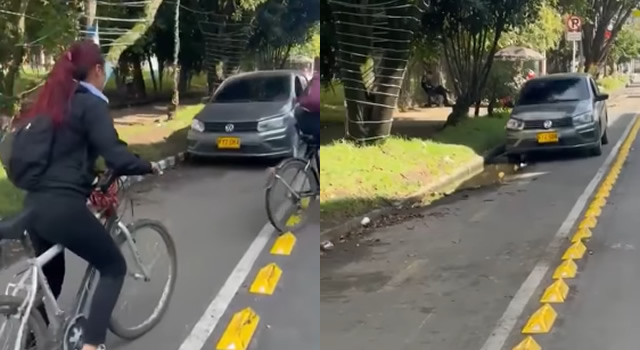 Le salió caro el chiste a conductor que invadió la ciclorruta en Bogotá
