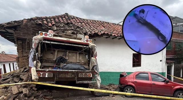 Así fue el violento choque de un camión de basura en La Candelaria: cámaras captaron todo