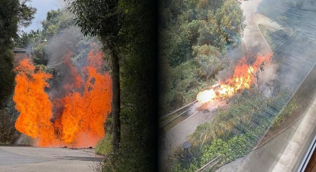 Carrotanque con gas explotó tras volcarse en la vía Bogotá–La Calera