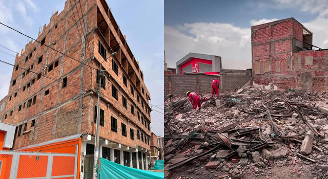 Al suelo casa de siete pisos en Soacha, su construcción era ilegal