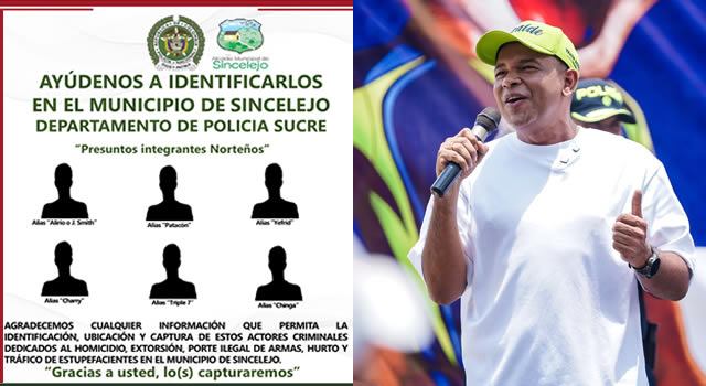 Cabecillas en la mira del Bloque de Búsqueda contra el Multicrimen en Sincelejo