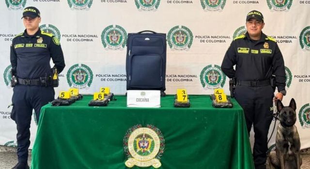 Alerta en El Dorado: perro policía detecta droga en equipaje abandonado