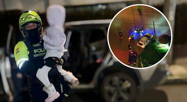 VIDEO | No les importó llevarse a una niña: así fue el robo de un carro en Suba