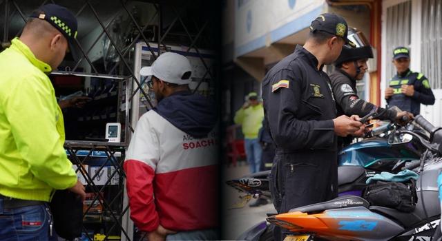 VIDEO | Talleres de motos tenían invadidos los andenes en Soacha: hubo operativos y cierres