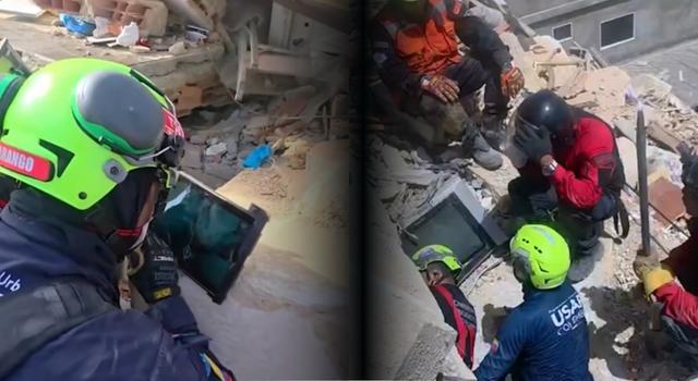 VIDEO | Así fue el rescate de un niño bajo los escombros en Venezuela con apoyo de Bomberos de Bogotá