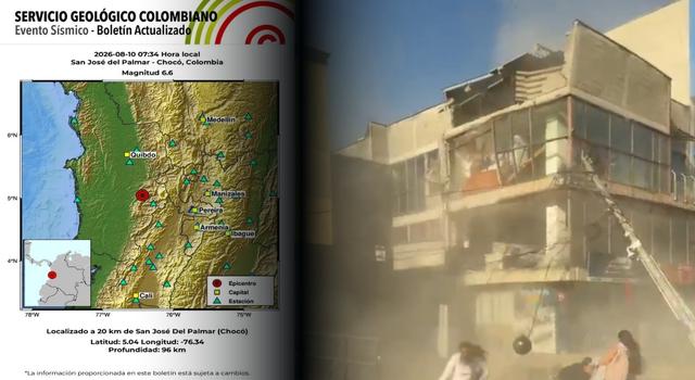 VIDEO | Fuerte temblor sacudió a Colombia: sismo de magnitud 6,7 se sintió en varias ciudades