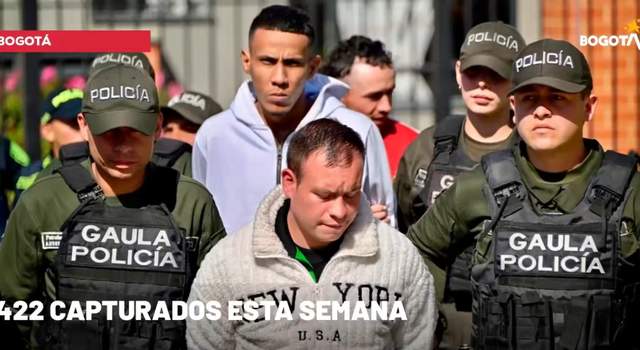 Golpe al delito en Bogotá: 442 capturas en apenas una semana