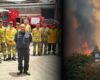 Villa de Leyva pide ayuda por incendio forestal y Bogotá responde con equipo de Bomberos