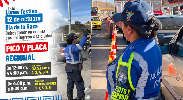 El plan retorno de este lunes 12 de octubre contará con 50 agentes de tránsito, 18 vigías viales y apoyo del departamento para facilitar el ingreso a Bogotá por la autopista Sur y atender posibles emergencias.